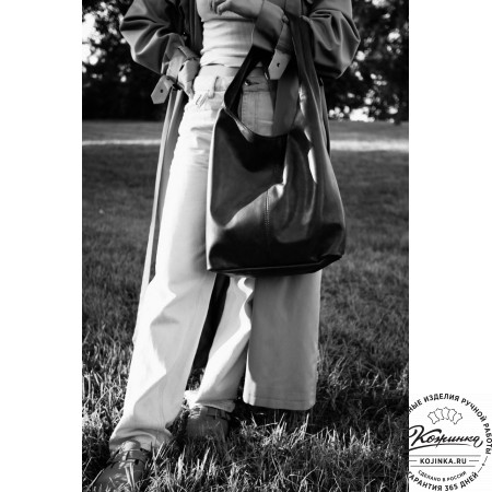 Женская кожаная сумка "Винтаж" (баклажановая) 